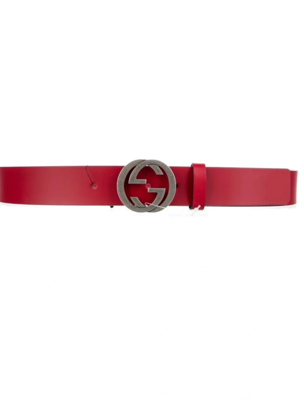 NWT Gucci red and silver Unisex Size GG Belt sz 90cm - Picture 2 of 5